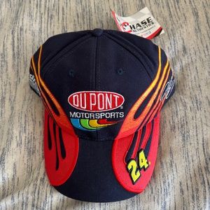 Navy Embossed Jeff Gordon NASCAR Velcro Adjustable Racing Hat Chase Authentics
